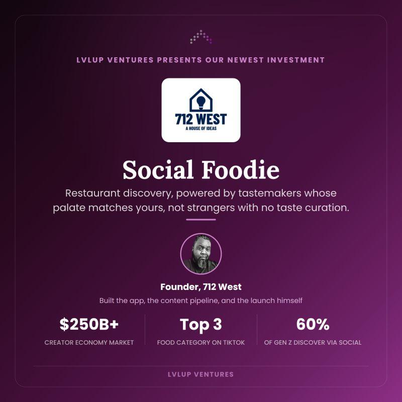 LvlUp Ventures presenting their newest investment in Social Foodie
