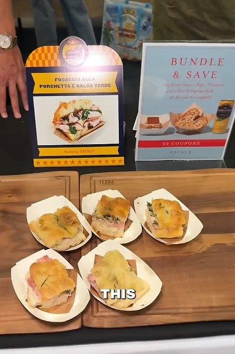 Focaccia alla Porchetta e Salsa Verde at EATALY